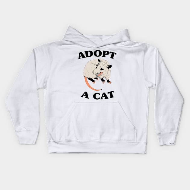 Adopt A Cat - Possum Lovers Kids Hoodie by LMW Art